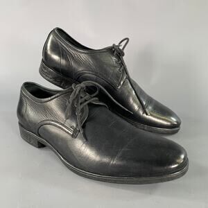 JOHN VARVATOS Size 9 Black Leather Oxford Lace Up Shoes